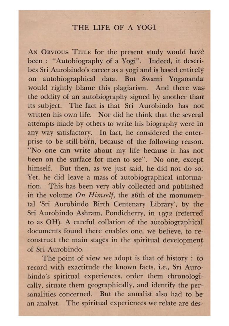 The Life of a Yogi (An Old and Rare Book) - Indya