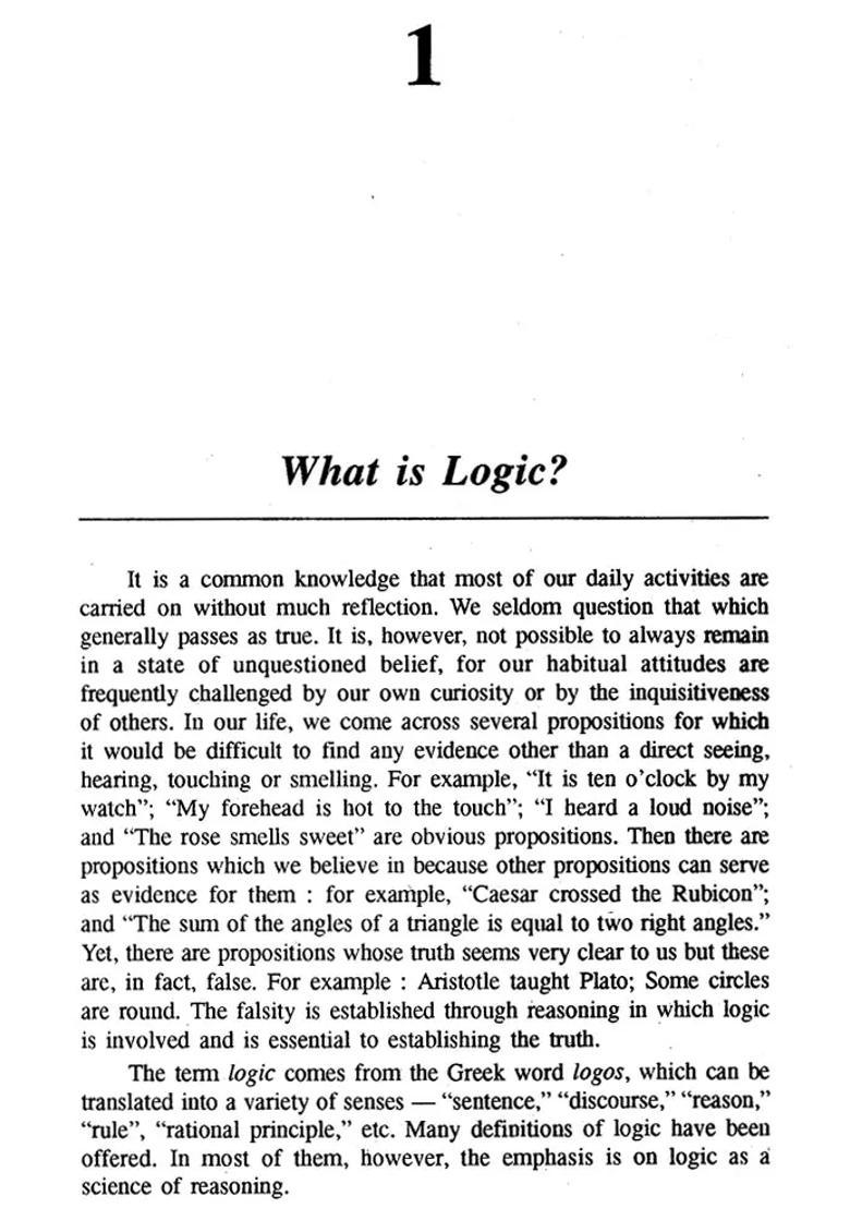 An Introduction to Logic (An Old and Rare Book) - Indya