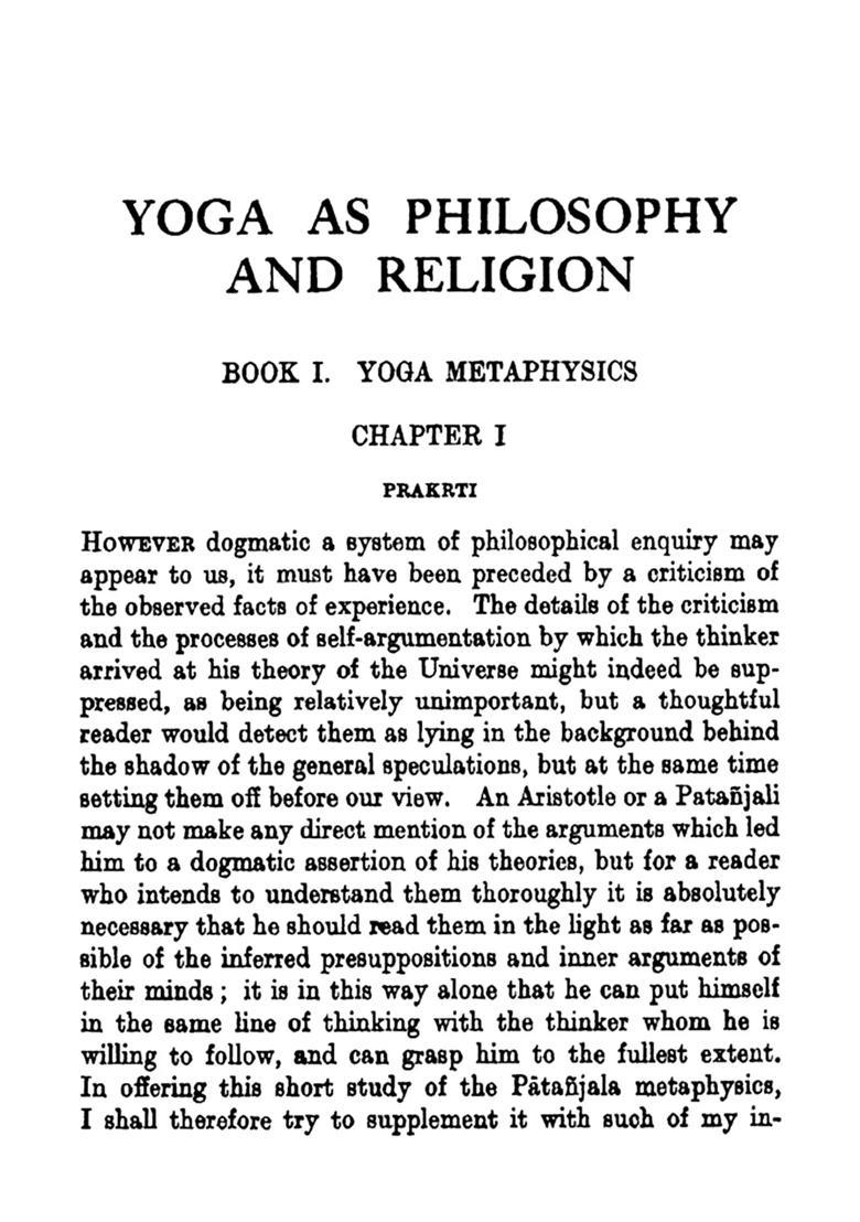 Yoga as Philosophy and Religion - Indya