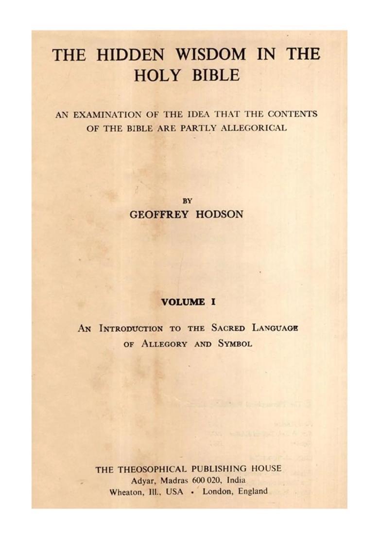 The Hidden Wisdom in the Holy Bible (Set of 3 Volumes) (An Old and Rare Book) - Indya