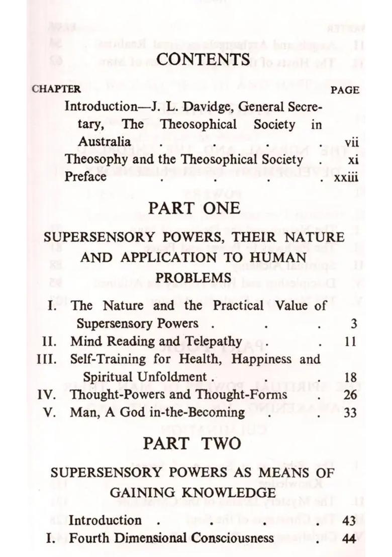 Mans Supersensory and Spiritual Powers - Indya