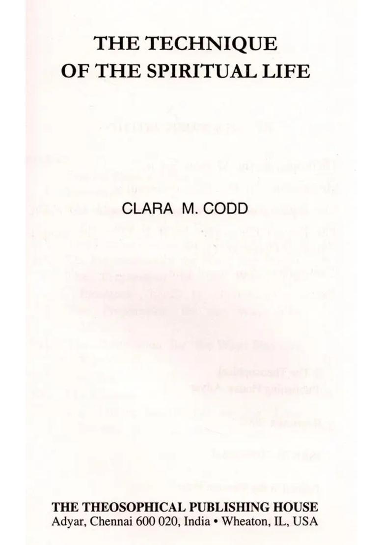 The Technique of The Spiritual Life - Indya