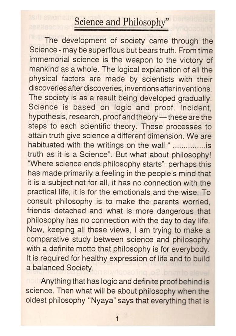 Applied Philosophy (Part-1, An Old and Rare Book) - Indya