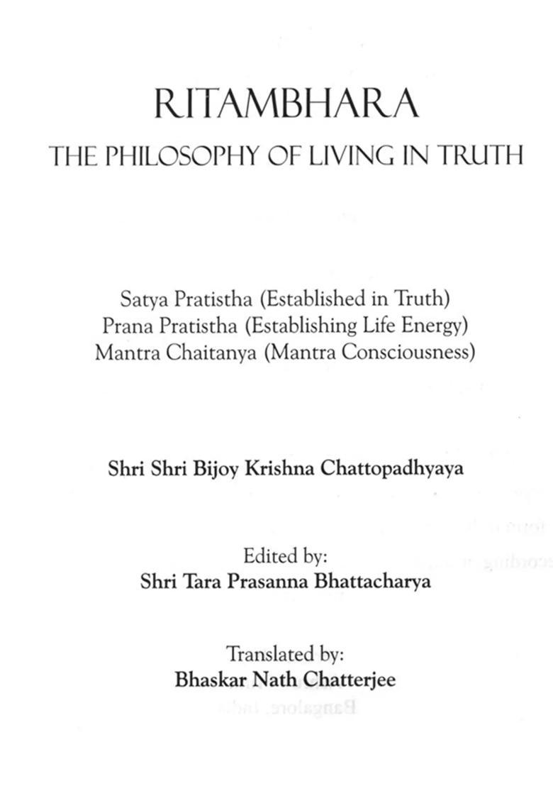 Ritambhara (The Philosophy of Living in Truth) - Indya