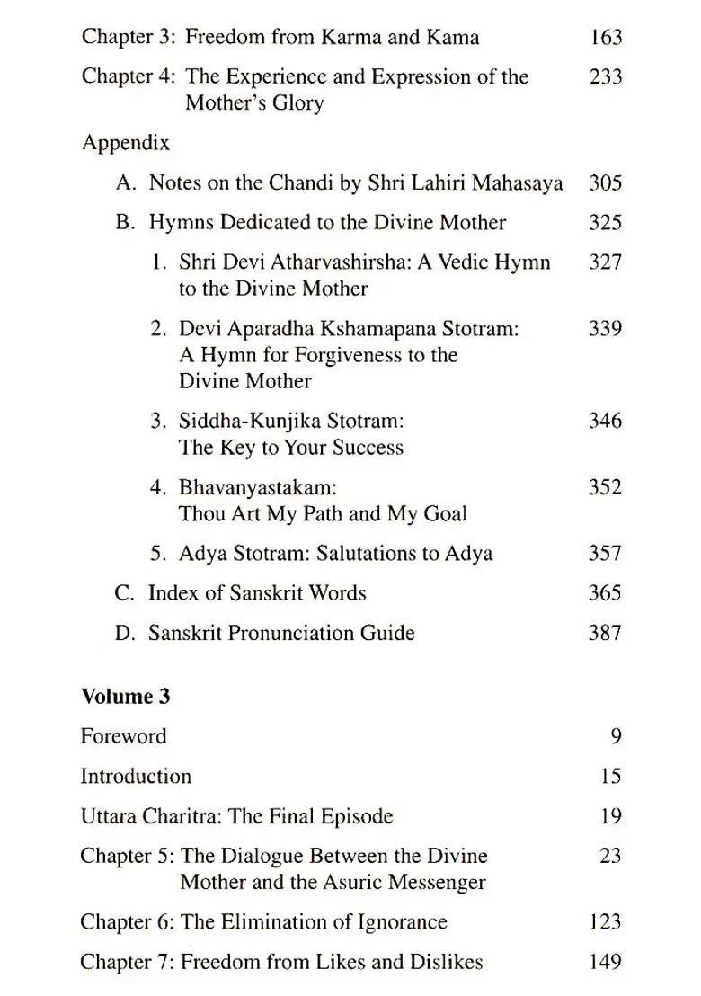 Only Her Grace-Metaphorical Explanations of Devi Mahatmya With Notes from Shri Lahiri Mahasaya (Set of Three Volumes) - Indya