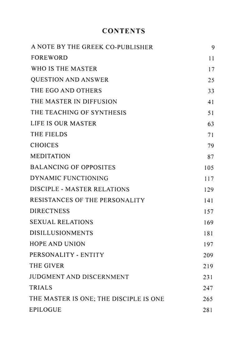 The Master First Concepts - First Experiences -I- - Indya