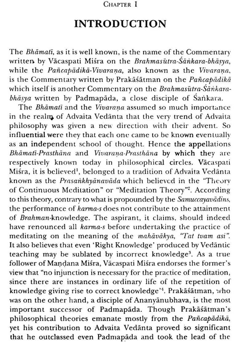 Bhamati and Vivarana Schools of Advaita Vedanta A Critical Approach - Indya