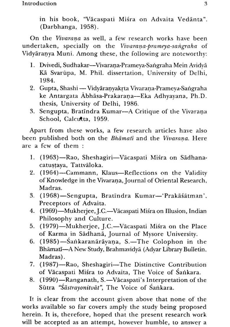 Bhamati and Vivarana Schools of Advaita Vedanta A Critical Approach - Indya