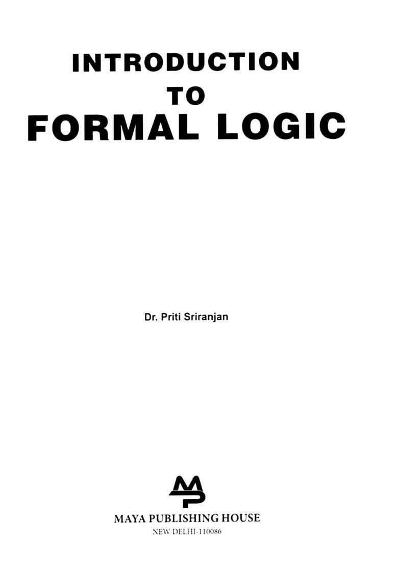 Introduction to Formal Logic - Indya