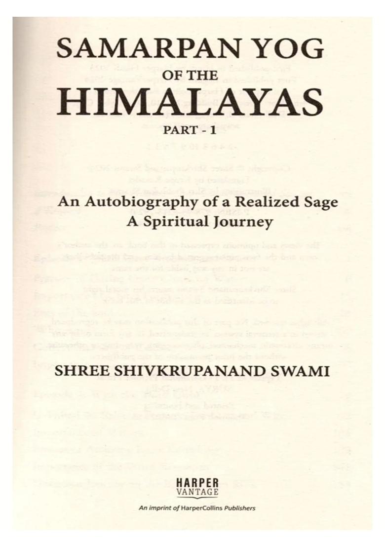 Samarpan Yog of the Himalayas Part 1 Autobiography of a Realized Sage - A Spiritual Journey - Indya