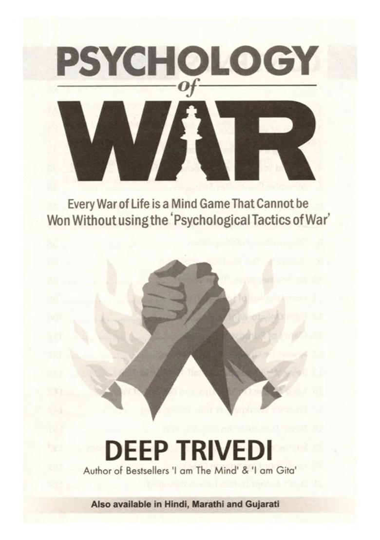 Psychology of War (Every War of Life is a Mind Game That Cannot Be Won Without Using the Psychological Tactics of War) - Indya
