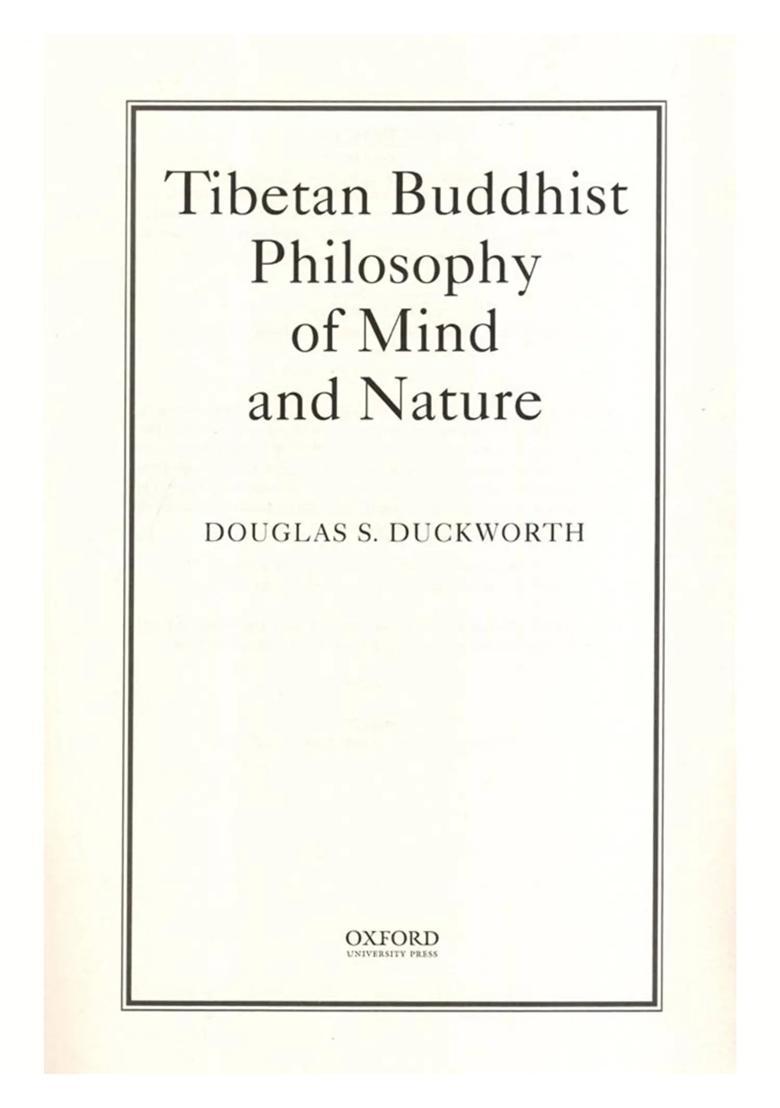 Tibetan Buddhist Philosophy of Mind and Nature - Indya