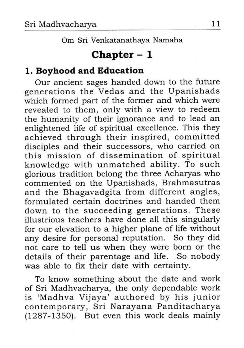 Sri Madhvacharya (Life and Philosophy in Brief) - Indya