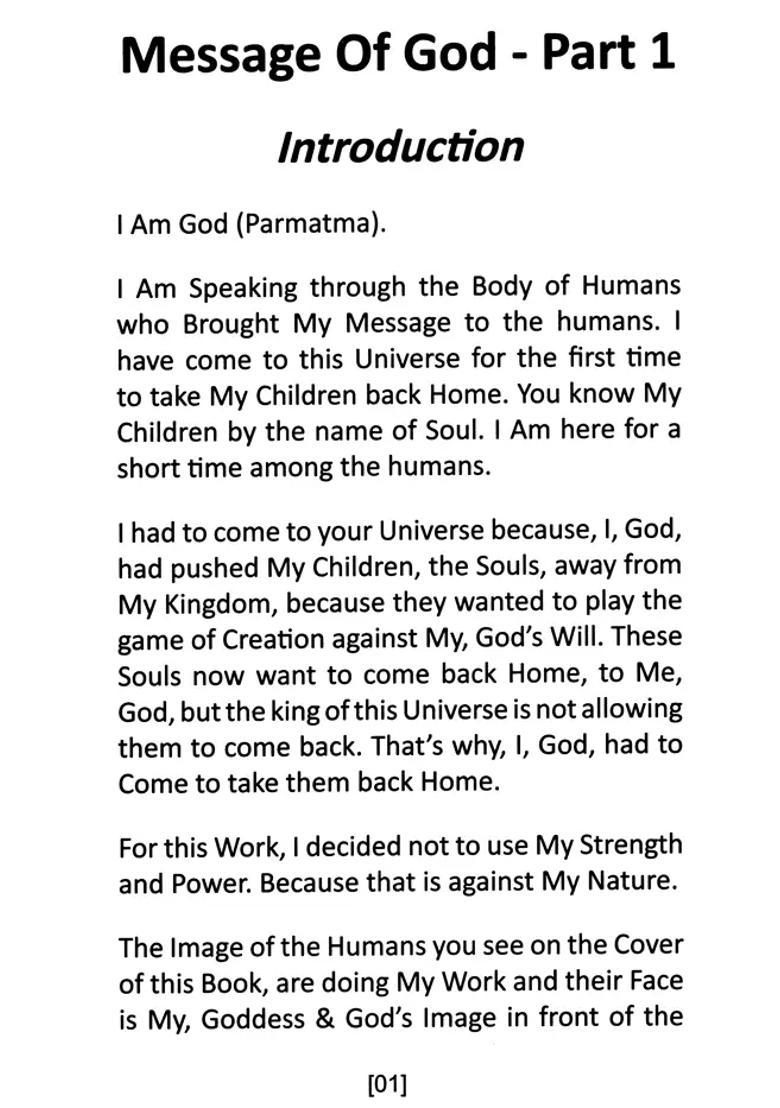 Message From God (The Humans who Brought the Message Grace of God to the Humans) - Indya