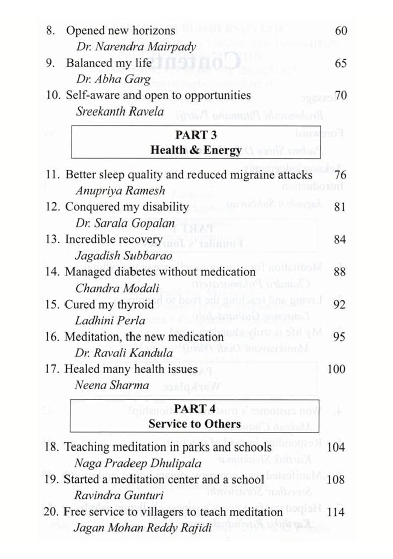 The Miracles of Meditation Real Life Experiences of Forty Meditators - Indya