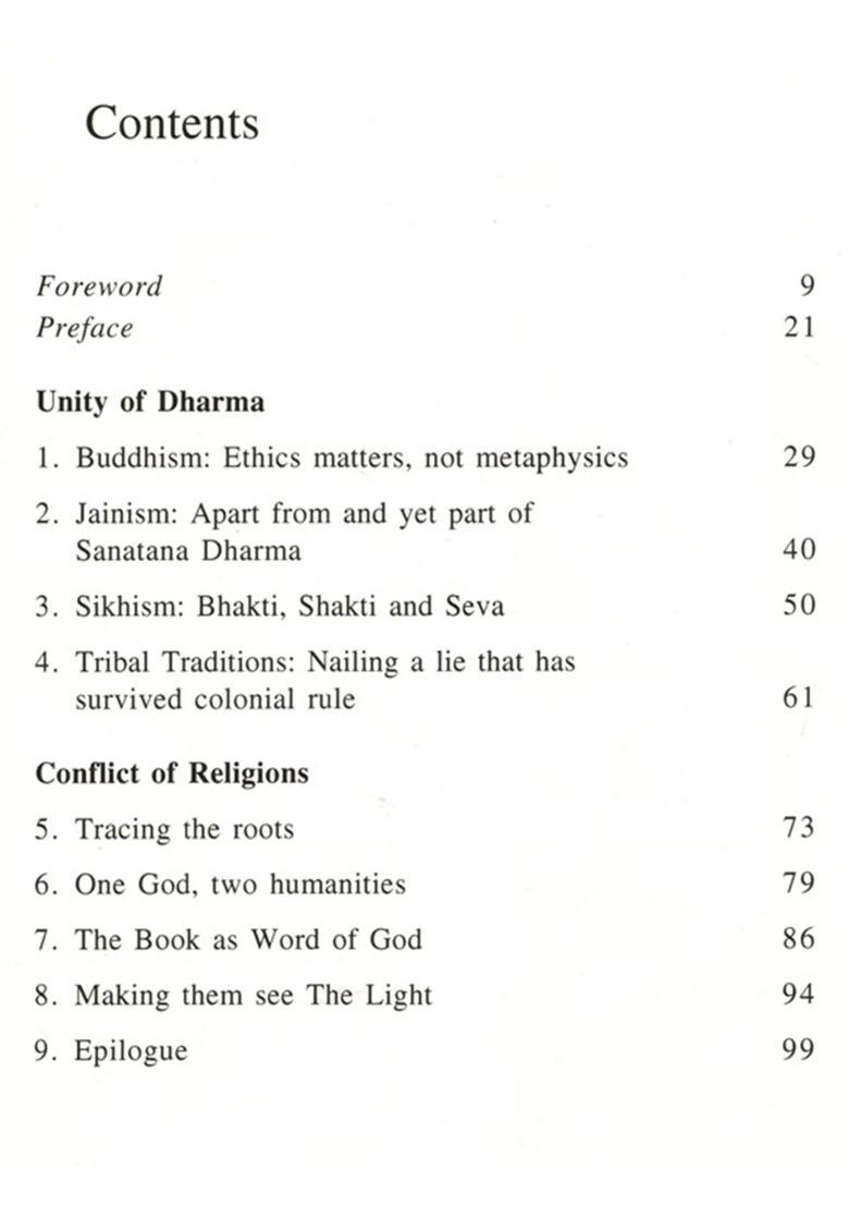 Unity of Dharma and Conflict of Religions - Indya