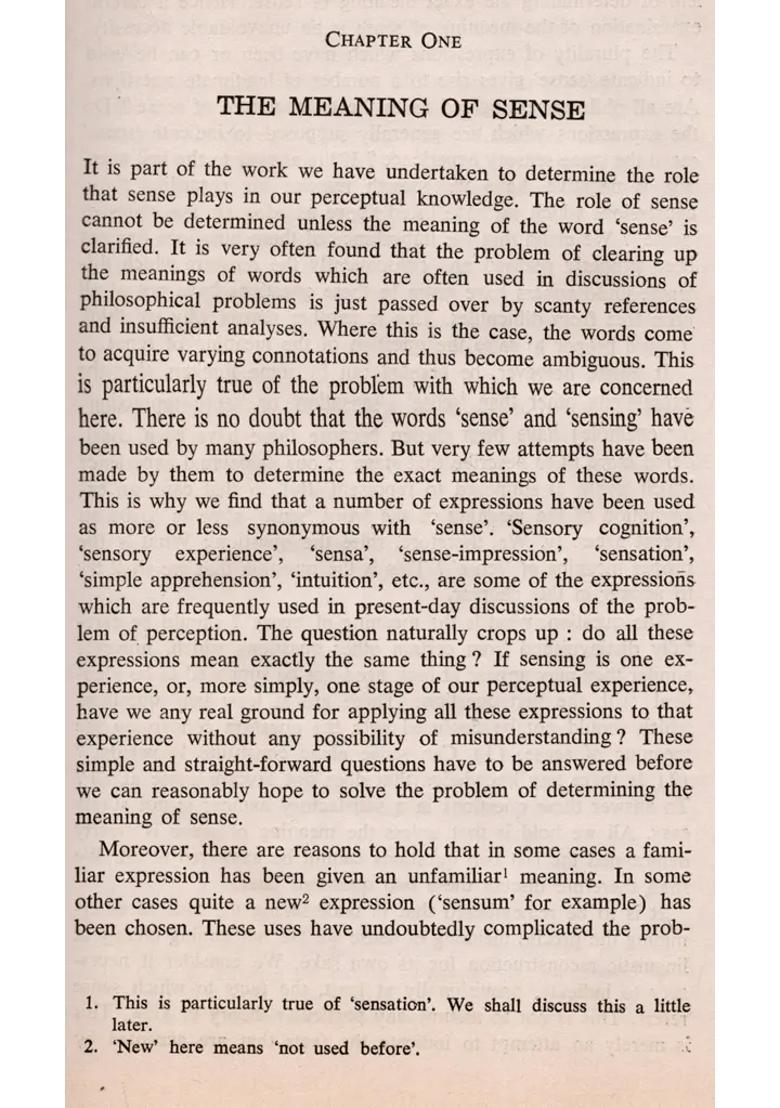 The Roles of Sense and Thought in Knowledge (An Old and Rare Book) - Indya