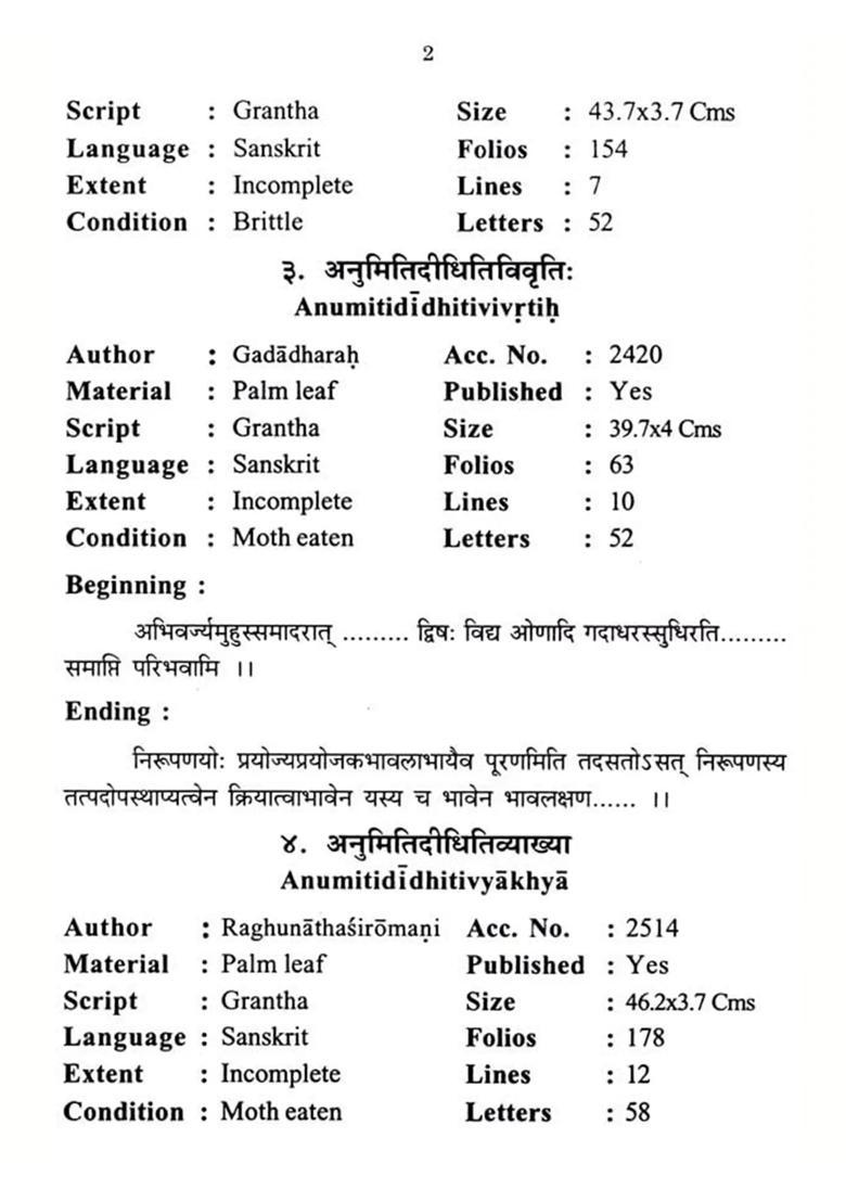 Descriptive Catalogue of Sanskrit Manuscripts- Nyaya (Volume-13) - Indya
