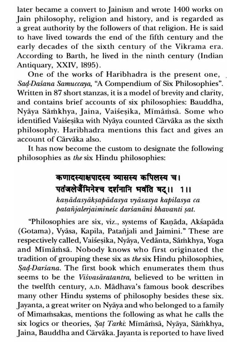 Sad - Darsana Samuccaya (A Compendium of Six Philosophies) - Indya