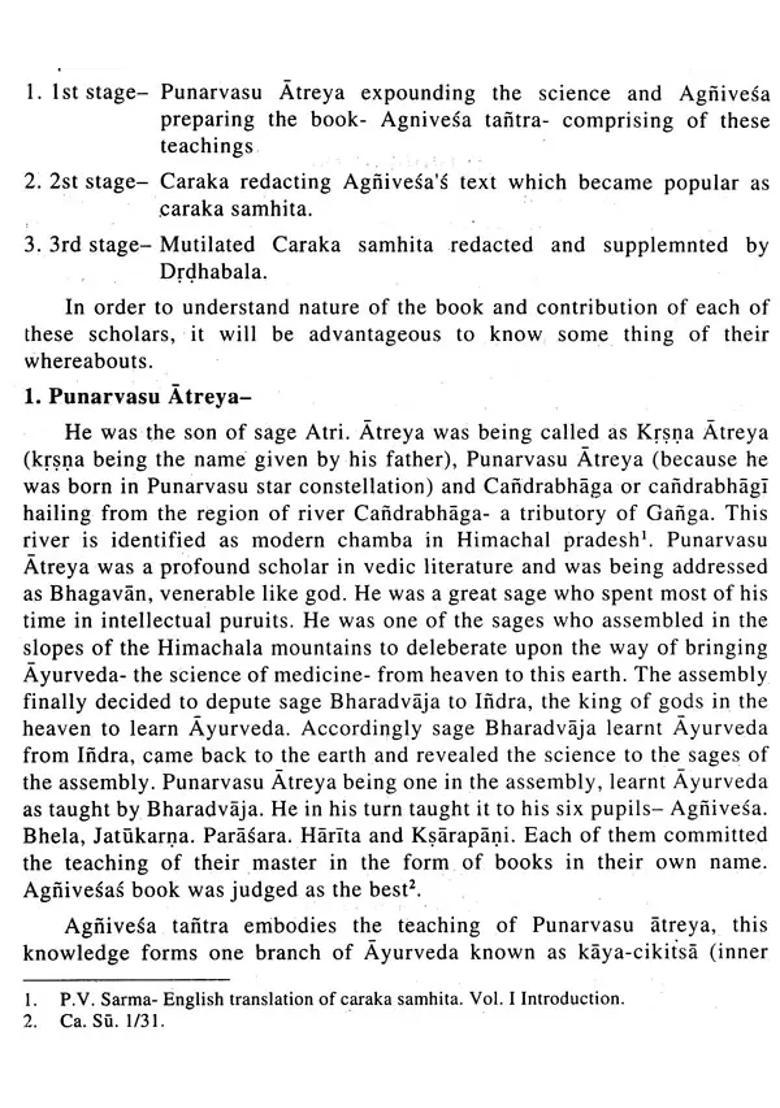 Caraka Samhita English Translation of the Text Along with Commentary of Cakrapani Datta, Appendix etc (Volume 1) - Indya