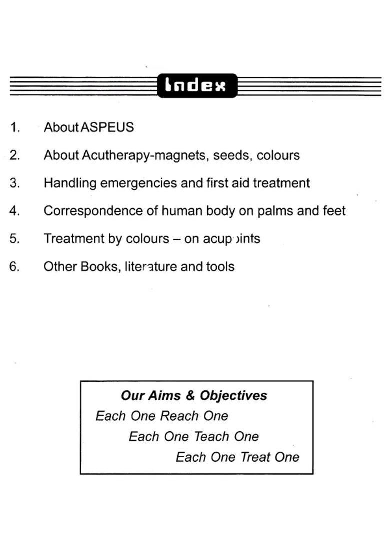 Acupressure Awareness Book- Naturopathy Acupressure By Magnet, Seed and Colour (Bilingual) - Indya