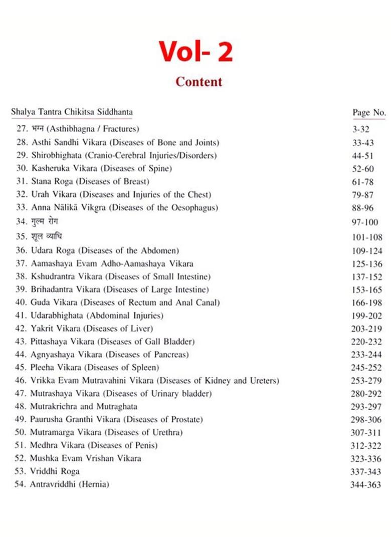 Shalya Tantra (General Surgery) Bridging Ancient Wisdom with Modern Surgical Practices (Set of 2 Volumes) - Indya