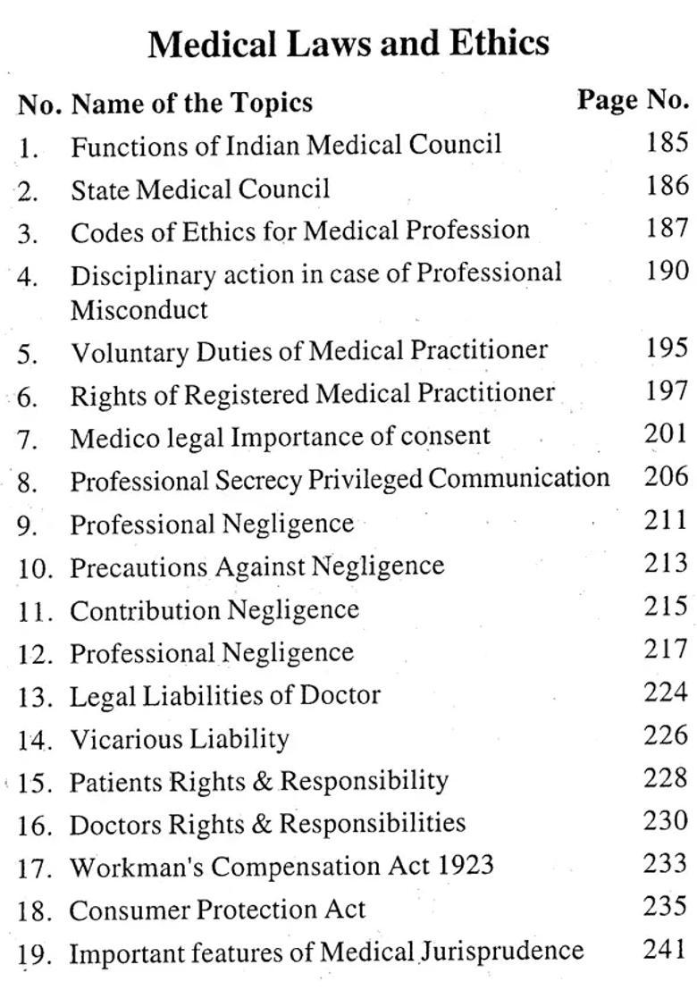 Medical Jurisprudence (Vidhi-Vaidyak and Vyavhara-Ayurveda) - Indya
