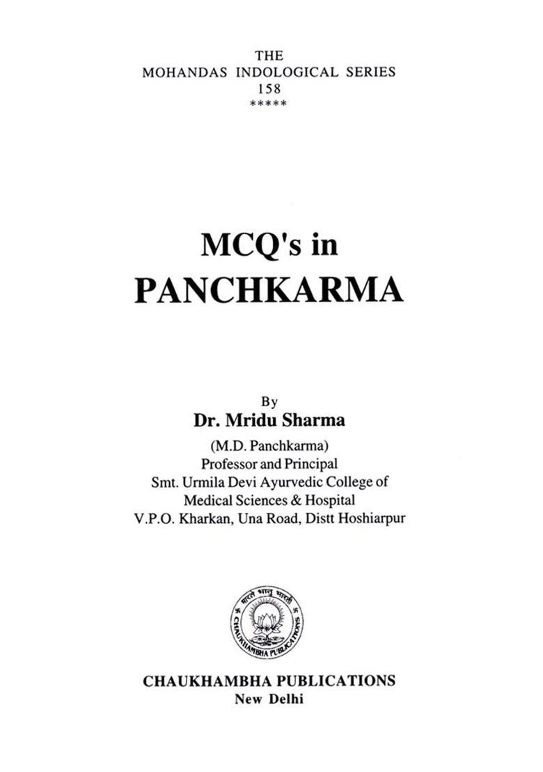 MCQs on Panchkarma - Indya