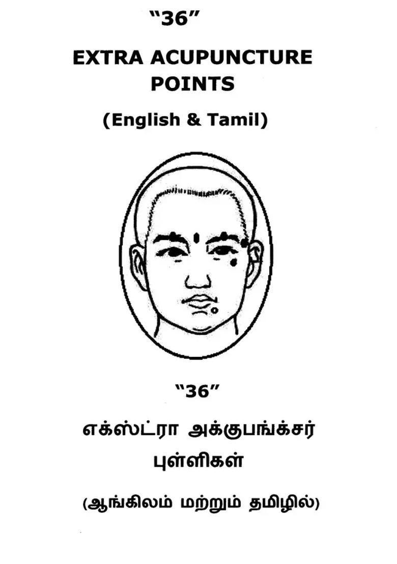 36 - 36 Extra Acupuncture Points (English and Tamil) - Indya