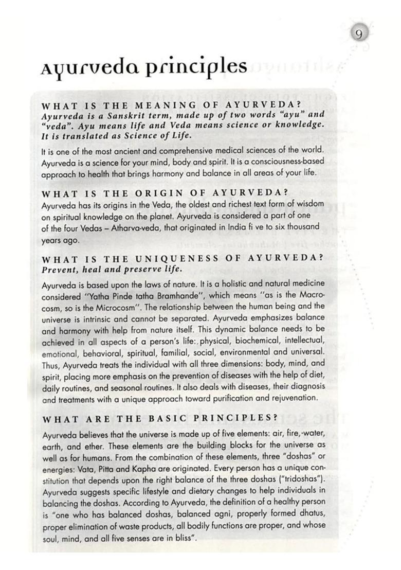 Ayurveda A Quick Reference Handbook - Indya