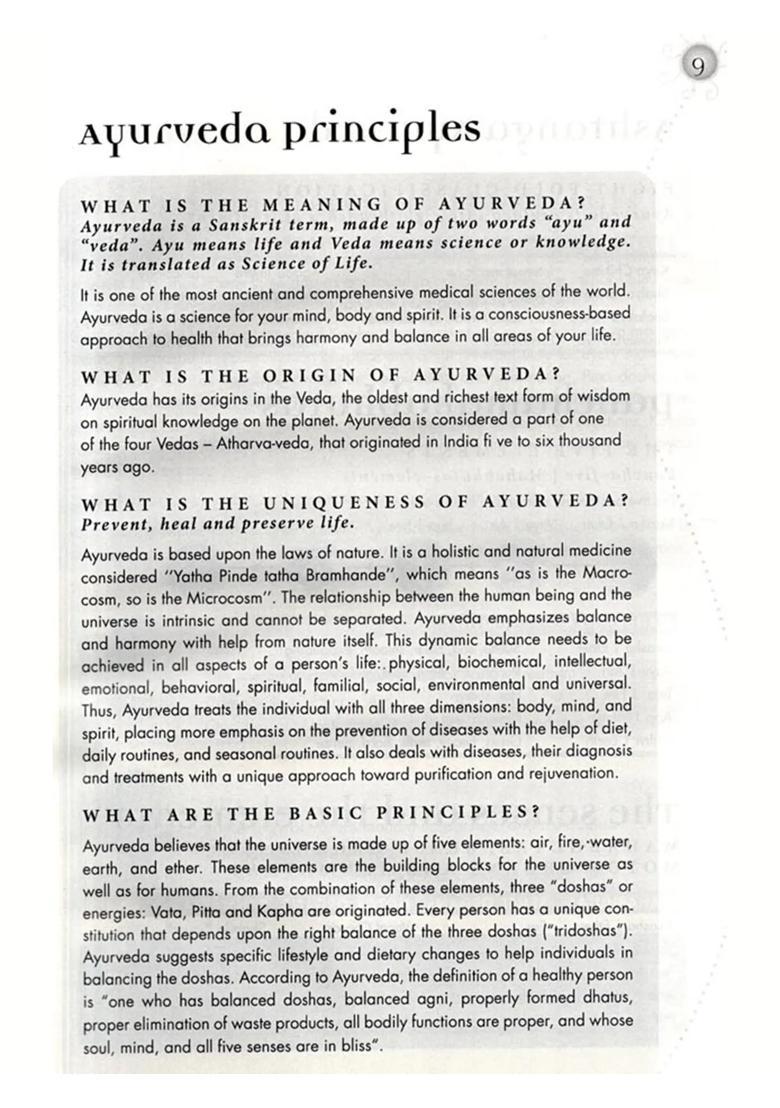 Ayurveda a Quick Reference Handbook - Indya