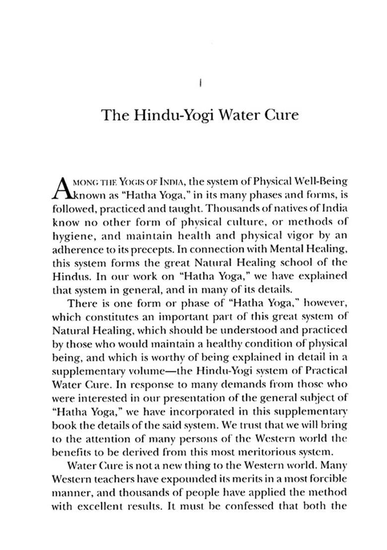 The Hindu-Yogi System of Practical Water Cure - Indya
