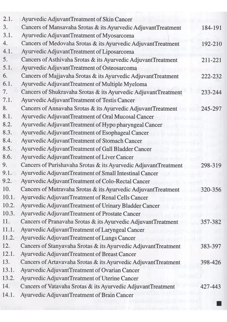 Preventive and Ayurvedic Adjuvant Treatment Of Cancer - Indya