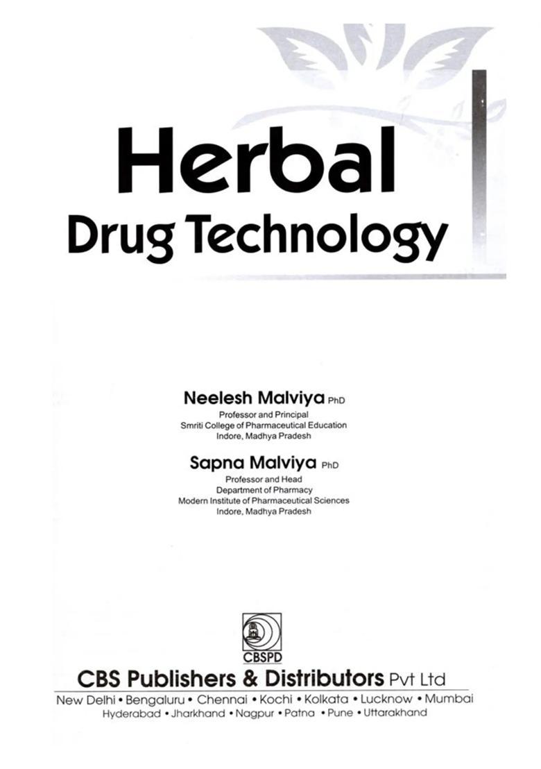 Herbal Drug Technology - Indya