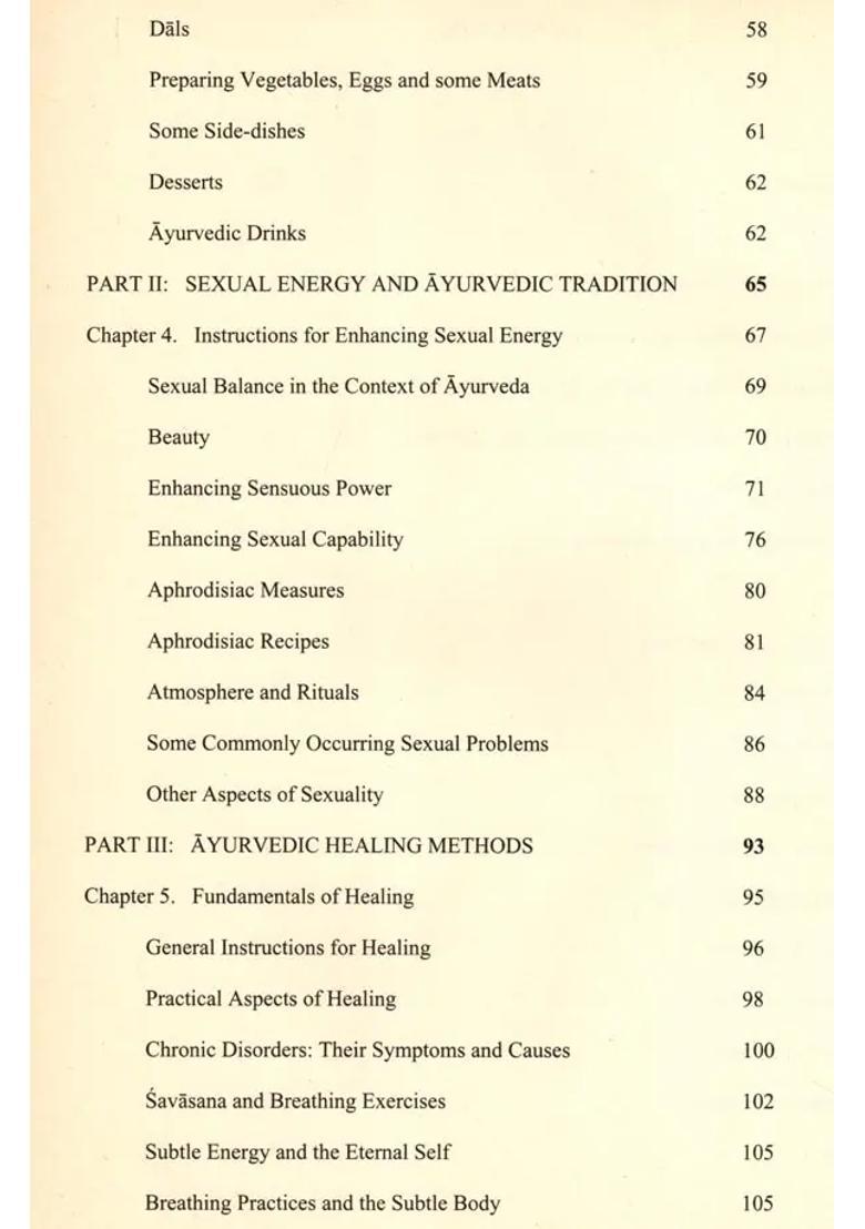 Ayurveda for Inner Harmony Nutrition, Sexual Energy and Healing (An Old and Rare Book) - Indya