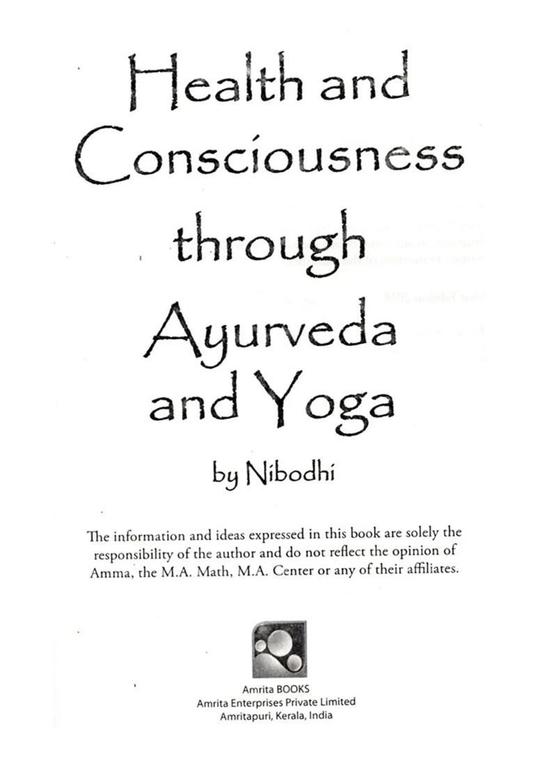Health and Consciousness Through Ayurveda and Yoga - Indya