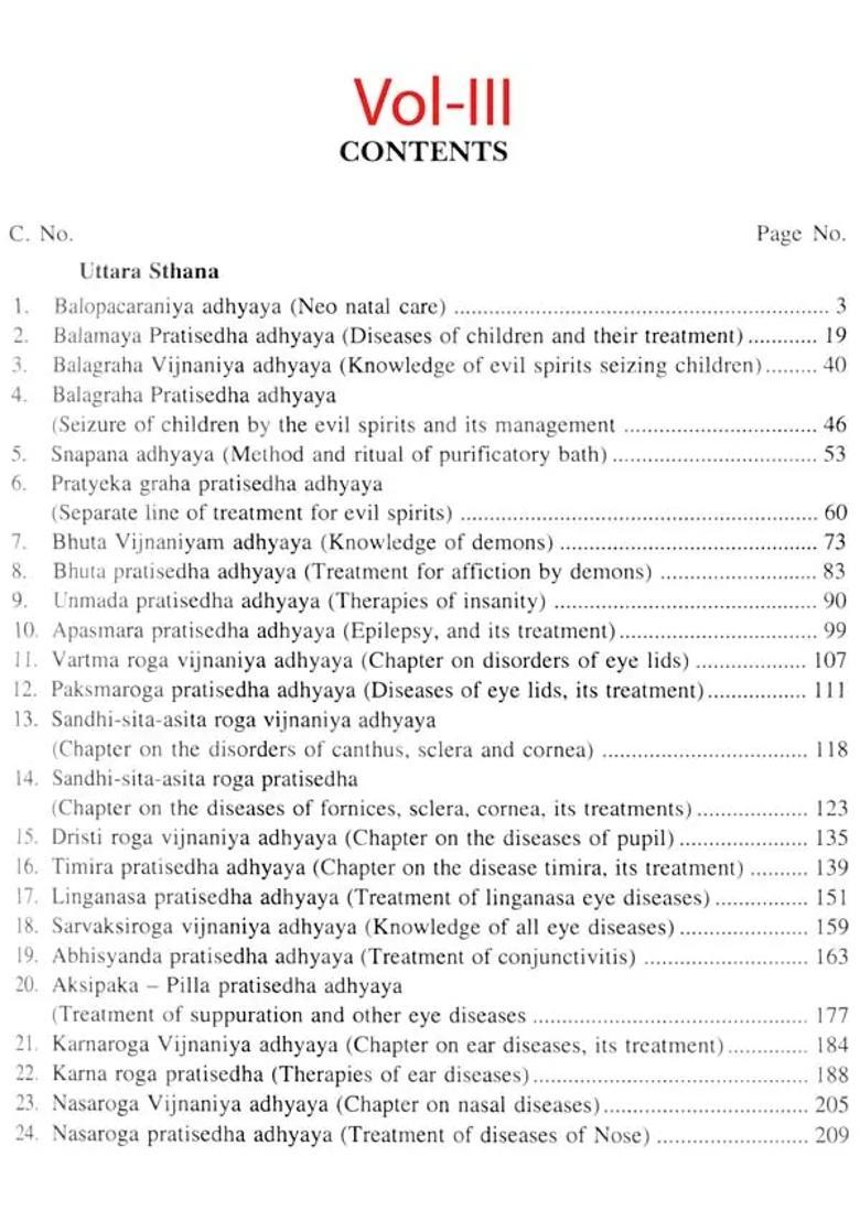Astanga Samgraha - Text with English Translation, Notes, Index and Sloka Index in 3 Volumes (An Old and Rare Book) - Indya