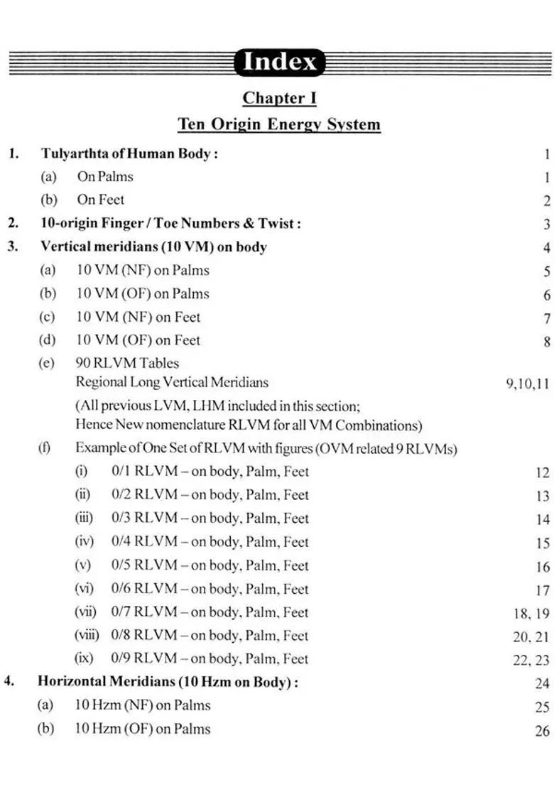 Ayurvedic Acupressure Treatment Hand Book- With Latest Plottings and 10 Origin Divisions (Vol-1) - Indya