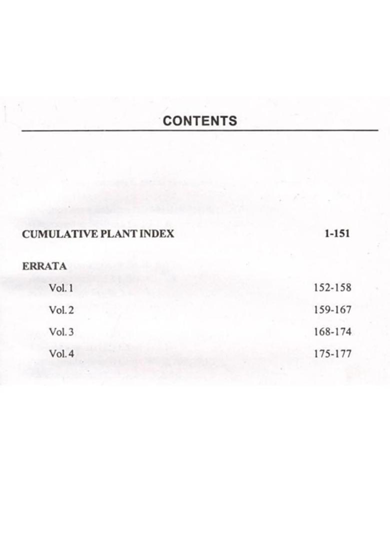 Compendium of Indian Medicinal Plants Cumulative Plant, Index Volumes 1-5, Errata Volums 1-4 (Volume 6 An Old and Rare Book) - Indya
