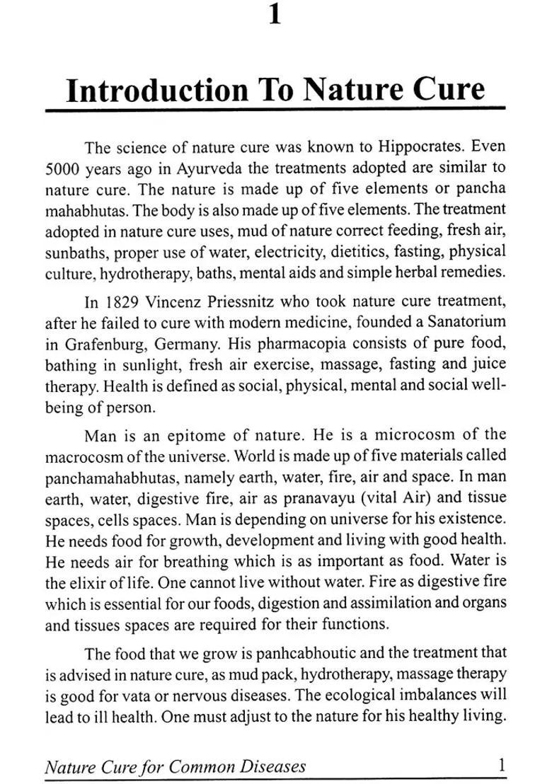 Nature Cure for Common Diseases - Indya