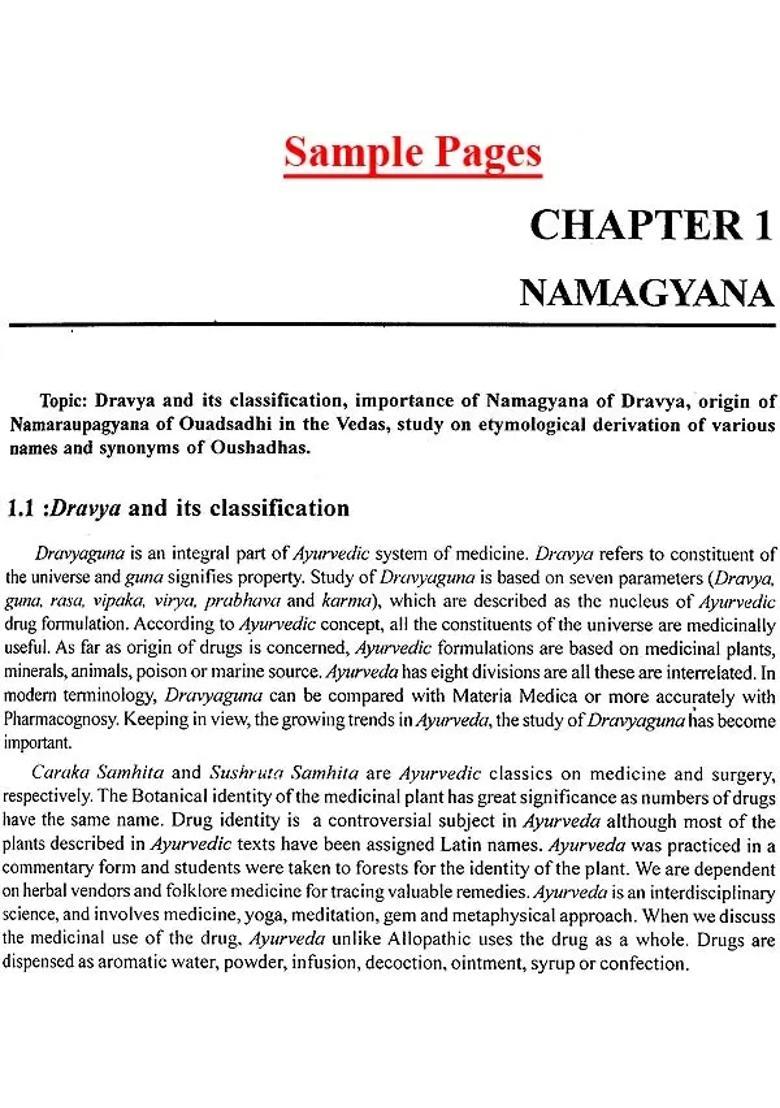 A Text Book of Dravyaguna - Indya