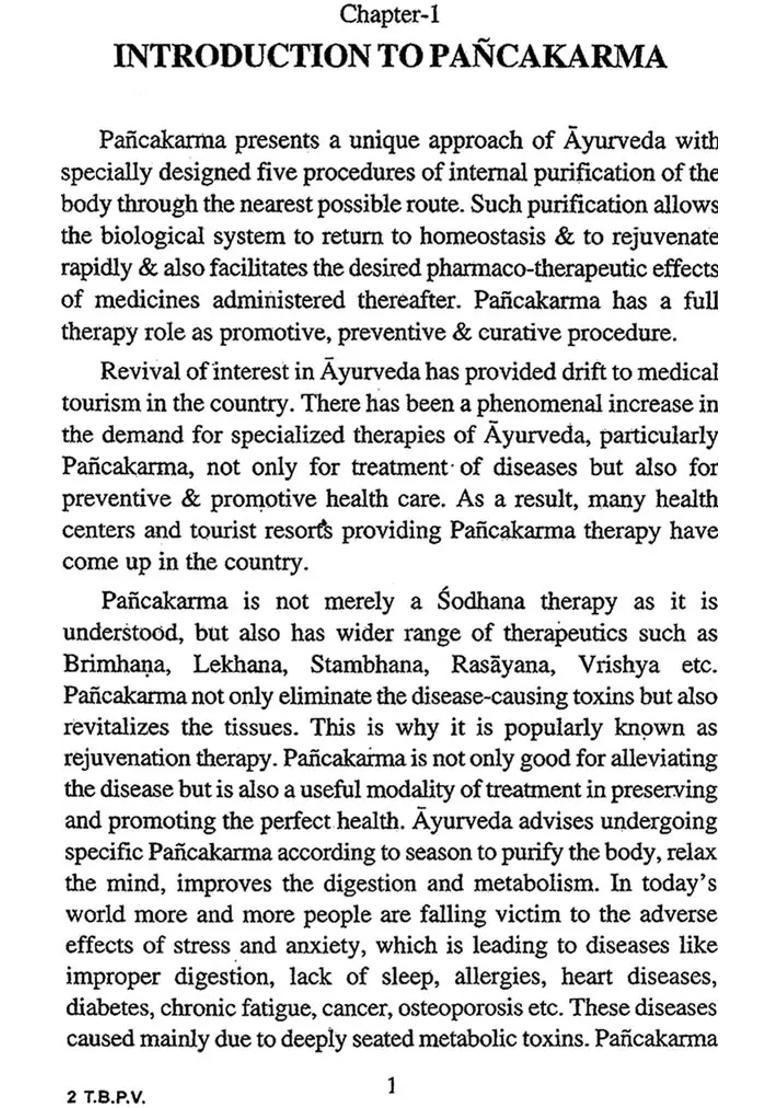 Text Book of Panchakarma - Indya