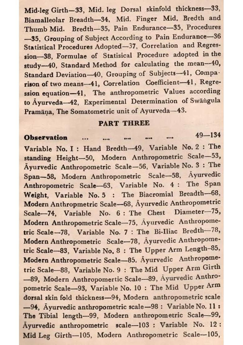 Anthropometric Concept of Ayurveda with Special Reference to Pain Endurance (An Old and Rare Book) - Indya
