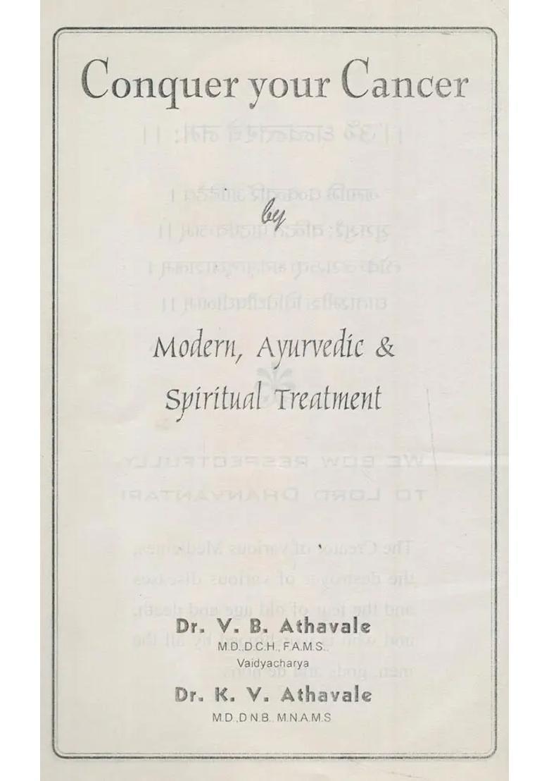 Conquer Your Cancer Ayurvedic, Modern Spiritual Concept - Indya