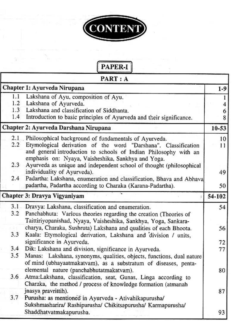 A Text Book of Padartha Vijnaana Evam Ayurveda Itihasa (Philosophy and History of Ayurveda) - Indya