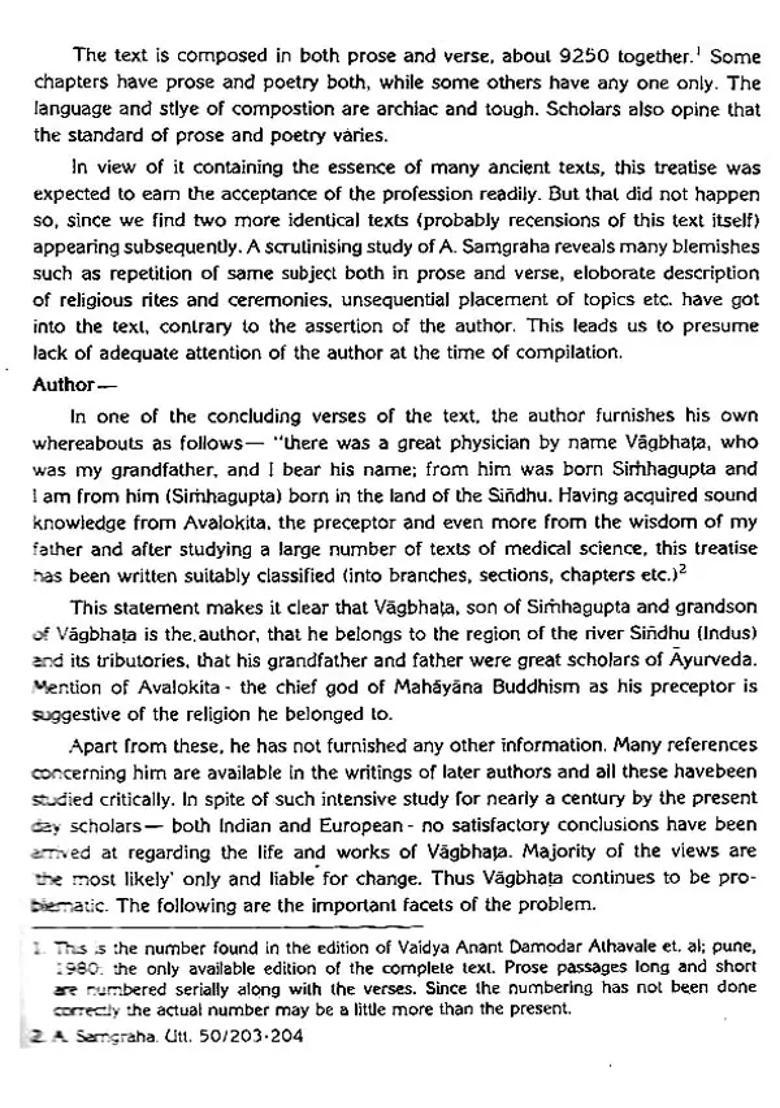 Astanga Samgraha of Vagbhata (Vol - I) - Indya