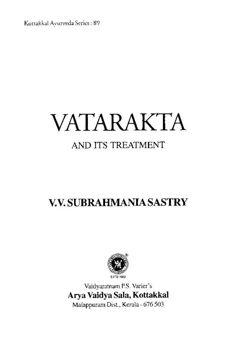 Vatarakta and Its Treatment - Indya