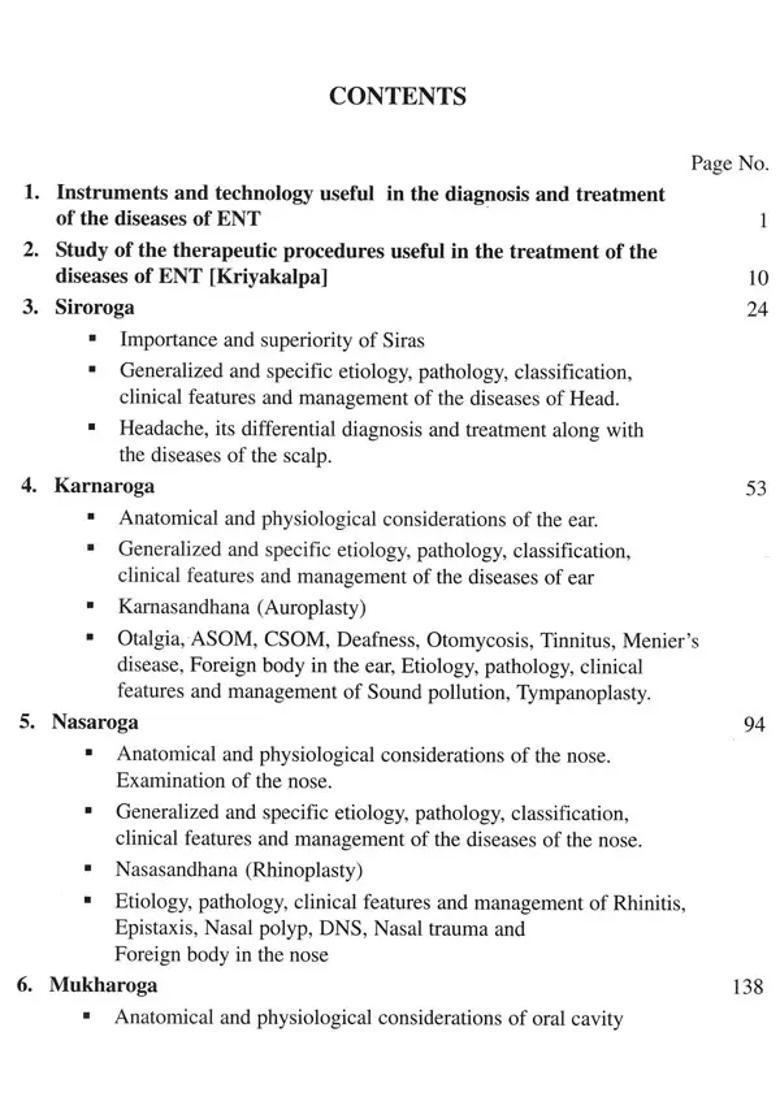 Salakya Tantra (ENT Head Disorders) - Indya