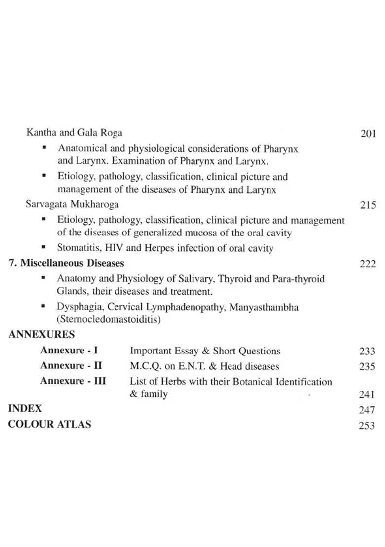 Salakya Tantra (ENT Head Disorders) - Indya