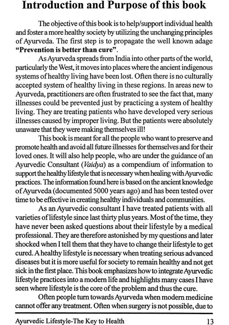 Ayurvedic Lifestyle The Key to Health (Introduction to Ayurvedic Lifestyle) - Indya